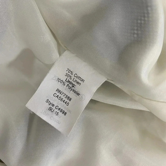 J Crew Stripe Basket Weave Dress-Linen Size 0 Original Price $158 - Picture 5 of 7